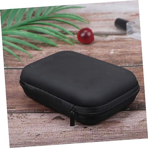 2 Pack EVA Storage Case with Smooth Zipper for Headphone Storage | Black Travel Pouch, Hard Shell Construction, Proper Seal, Outdoor Use, Compact Case for Small Items