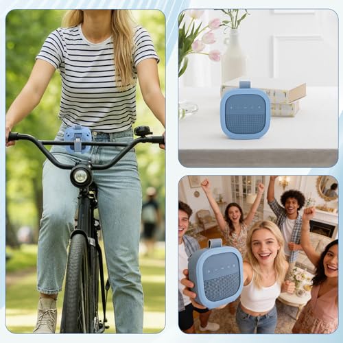 1 Pack Silicone Case for Bose SoundLink Micro 2nd Gen Speaker, Shockproof Protective Skin Cover Sleeve Soft Silicone Cover (Case Only) (Blue) - color: Blue