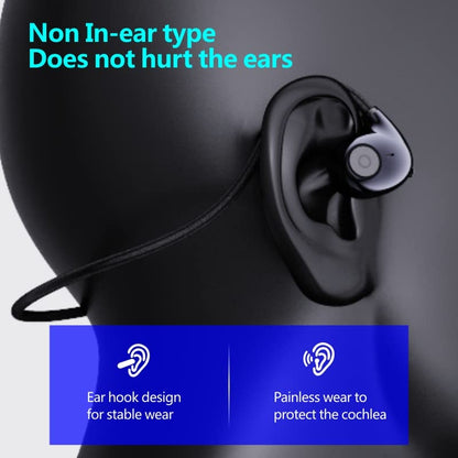 Open Ear Earbuds Air Conduction Headset Wireless Bluetooth Sport Headphones with Mic Earphone Lightweight Painless Wearing Sweatproof Earpiece Stereo Earphone for Running Hiking Bicycling-Black - color: Air Conduction Headphone F805 Black