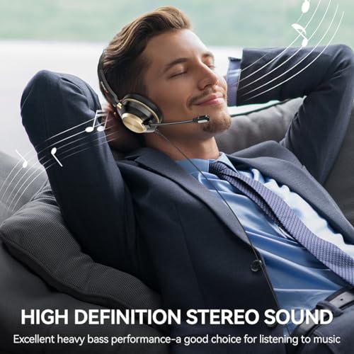 Wantek Headset with Mic, USB Headset with Microphone, Computer Headset with Noise Cancelling Microphone for Laptop PC, Mute in-line Controls