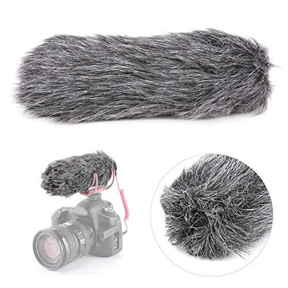 Acouto Microphone Windshield Furry for RODE VideoMic, Outdoor Recorder Wind Cover Furry Microphone Windscreen Muff