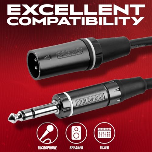 by Gator Cases Composer Series Deluxe 18 Inch XLR Male to TRS Cable, (GCWC-XLR-18INMTRS) - size: 18 Inch, style: TRS/XLR Male