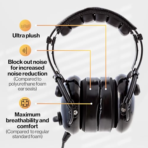 KORE AVIATION Ultra Plush Silicone Gel Ear Seals Ear Pads Replacement for Aviation Headset, Racing, Gaming, Safety Style Headsets (Sold in Pairs) - style: 1 Pair