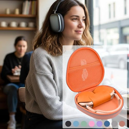 Hard Case for Apple AirPods Max 2/AirPods Max Wireless Headphones - color: Orange Case