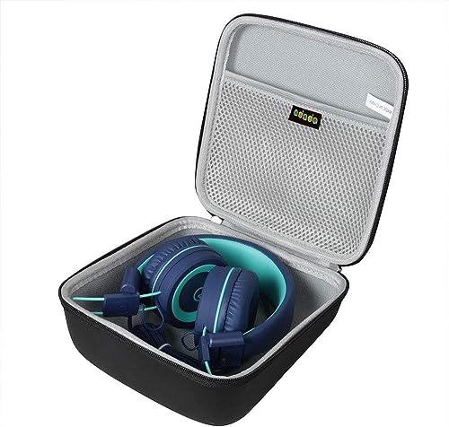Adada Hard Travel Case for noot Products K11/Elecder i37/POWMEE M1/POWMEE M2/Mpow CH8/iRAG J01/noot Products K22/NIVAVA K8/noot Products K33/iClever/Sonitum Kids Headphones(Only Case) (Black) - color: Black
