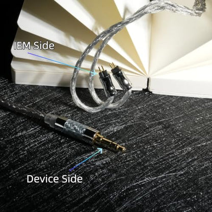24-Core Silver-Plated IEM Cable with 3.5mm Stereo to 2-Pin - size: 3.5mm-2PIN
