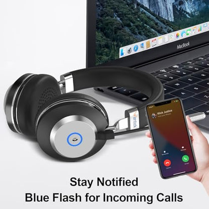 Wantek Wireless Headset with Microphone for Work,Bluetooth Headphones with Noise Cancelling Microphone,USB Dongle&Mic Mute for Home,Office,Call Center,Computer,PC,Laptop - color: Ultra Black