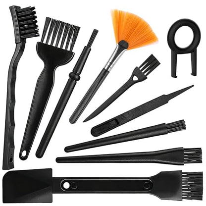 10PCS Anti Static Brush Kit, Small Cleaning Brushes for Keyboard PCB Motherboards Circuit Boards Electronic Devices Tool Set, Black
