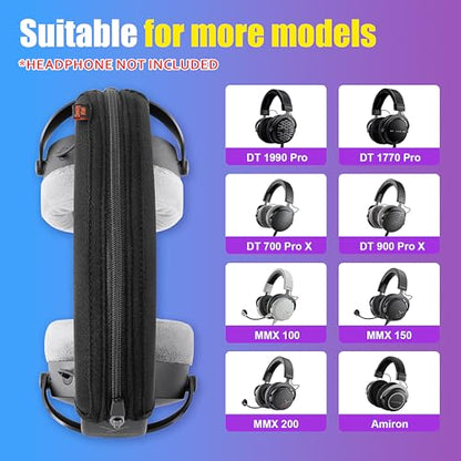 DT 1990 Pro Headband Cover Compatible with beyer'dynamic DT 1990 Pro/DT 1770 Pro/DT 900 Pro X/MMX 200 Headphones Headband Cushion Pad Cover Replacement Headband Protector (Black)