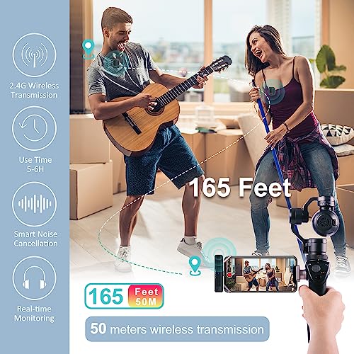 KIMAFUN 2 Pack Lavalier Microphone Wireless for iPhone iPad, Dual Lapel Clip on Mic with Lightning Receiver, KM-G50-6 - size: Lightning-2Tx1Rx