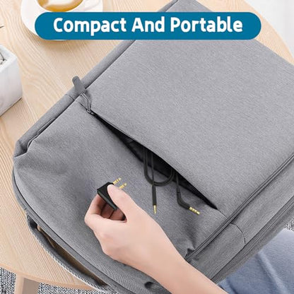 Airplane Headphone Adapter Comes with 2.5mm to 3.5mm Male Audio AUX Cable, Golden Plated 3.5mm Jack for Airplane/Home TV/Gym/Boats/Car, Foldable Single/Double Gold Plug