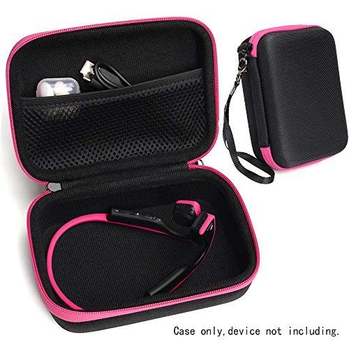 Protective case for Shokz openrun, openrun pro, openrun Mini, openmove, opencomm, Aftershokz Aeropex, OpenMove, Trekz, Trekz Mini, Trekz Air, Bluez 2, 2S; - color: Black with pin zip