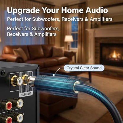 3 Pack 6.35mm to RCA Adapter RCA Male Plug to 6.35mm 1/4 Inch Mono Female Audio Mic Plug Adapter Black Audio Mic Plugs Adapters RCAs to1/4 Inch Adapters Jack Converterr for Amplifiers Speaker