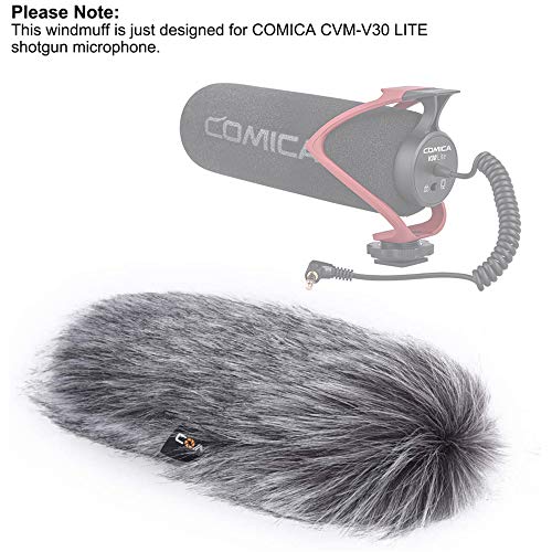 COMICA CVM-V30 LITE B Video Microphone,Super-Cardioid Condenser On-Camera Shotgun Microphone for Canon Nikon Sony Panasonic DSLR Cameras,Mic for iPhone Android(with Windmuff)