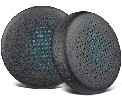 SOULWIT Replacement Earpads for JLab Go Work/Go Work Gen 2 Wireless Headsets, Ear Pads Cushions with Soft Protein Leather and High-Density Memory Foam - Black