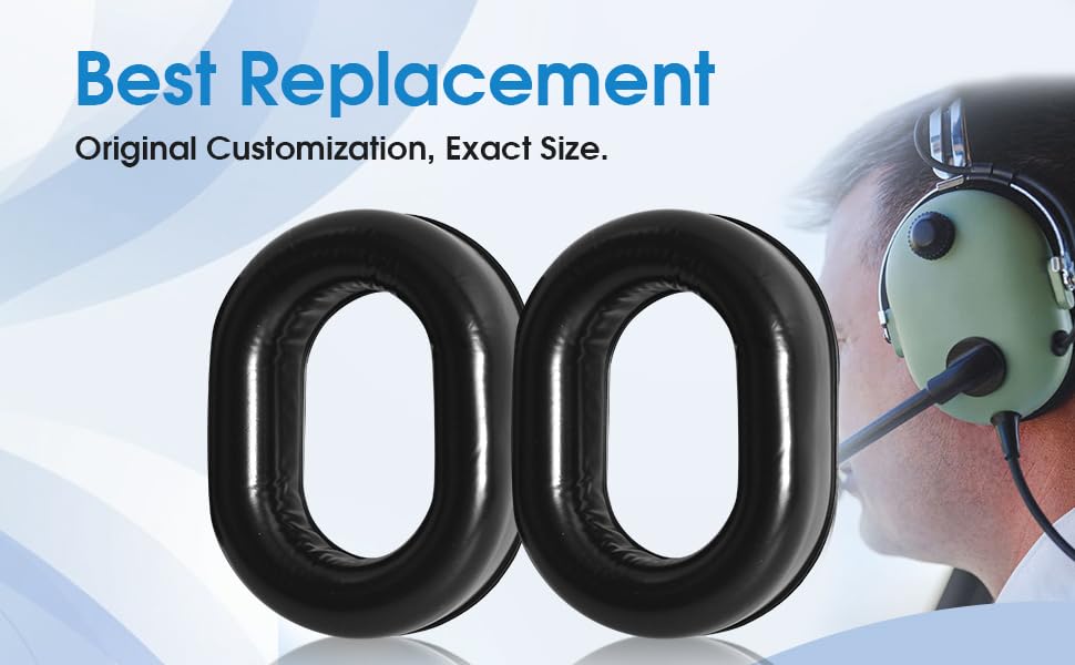 Replacement Seals Ear Pads Cover Cups GA Headset Cushions for David Clark H10-60 H10-20 H10-13.4 H10-76 H10-30 H10-13S Aviation Earmuffs Headphones(2 Pack)