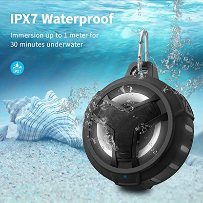 EBODA Bluetooth Shower Speaker, IPX7 Waterproof Portable Wireless Small Speakers, Floating, 24H Playtime for Home, Beach, Pool, Kayak, Hiking, Boat Accessories, Gifts for Boys, Girls