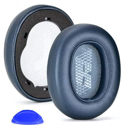 Defean Earpads for JBL E65/Live 650BTNC/660NC Headphones (Blue) | Also for JBL E65/ Duet NC/Live 660/770 /780BTNC,Replacement Ear Cushions with Softer Leather, Noise Isolation Foam - color: Blue