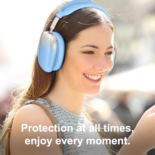 Silicone Case Cover for AirPods Max 2/AirPods Max Headphones, Gradient Blue - color: Blue-TMJB