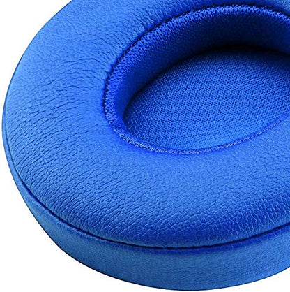 SoloWIT Earpads Cushions Replacement for Beats Solo 2 & Solo 3 Wireless On-Ear Headphones, Solo2 Solo3 Ear Pads with Soft Protein Leather, Added Thickness - Blue - color: Blue