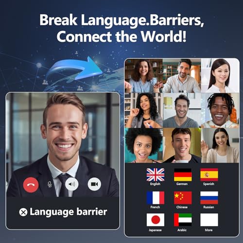 AI Translation Earbuds Real Time, 3-in-1 Translator Earbuds 164 Languages & Accents/7Translation Modes, Audifonos Traductores Inglés Español，Gift for Travel Business Language Learning fit iOS &Android