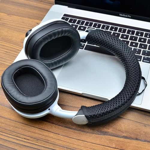 Headband Cover Pad for Sony inzone H9/H7/H5/H3 Headphone Headband Cushion Pad/Headband Protector with Zipper&Hook (Black)