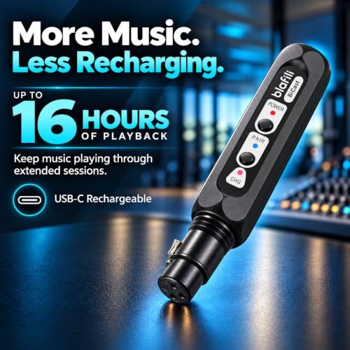 Bicast Bluetooth Transmitter, XLR Audio Input & 2-Device Pairing