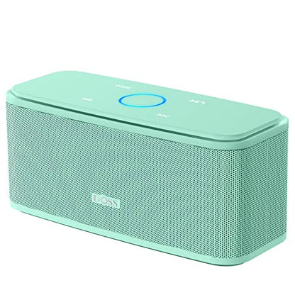 DOSS SoundBox Touch Wireless Bluetooth Speaker-12W HD Sound with Rich Bass | Portable & Small Design, IPX5 Waterproof, 20H Playtime, Handsfree, House, Office Desktop, Bedroom, Indoor Use, Green - color: Green