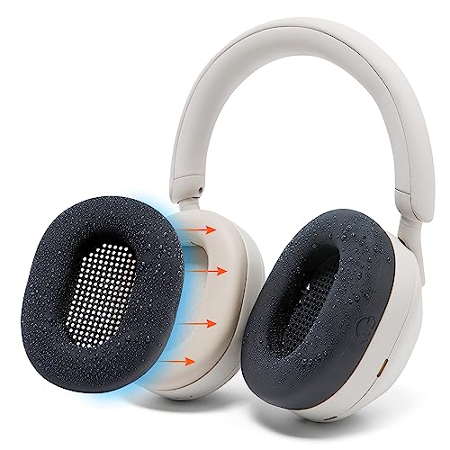 WC SweatZ XM5 - Patented Earpad Sweat Covers for Sony WH1000XM5 by Wicked Cushions | Full 360 Earpad Protection | Sweatproof & Easily Washable | Black - color: Black