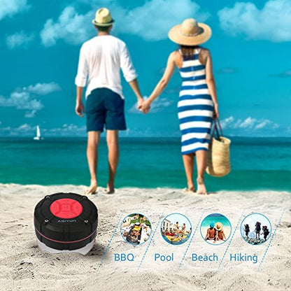Shower Speaker, IPX7 Waterproof Bluetooth Speaker with HD Bass, Suction Cup & Durable Hook, Built-in Mic for Hands-Free Calls, Pool, Beach, Outdoor(Red) - color: Red