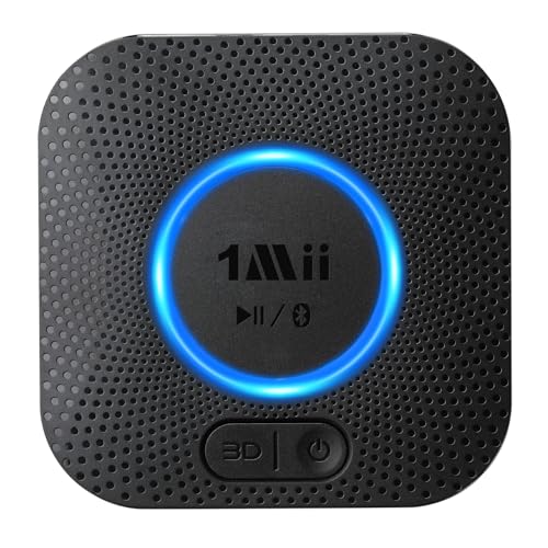 1Mii B06+ Bluetooth Receiver, Hi-Fi Wireless Audio Adapter, Bluetooth 5.3 Receiver with 3D Surround aptX HD aptX Low Latency for Home Music Streaming Stereo System - color: Black