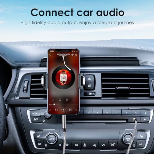 3.5mm Audio Aux Cable - 2 Pack 3ft Nylon Braided Hi-Fi Stereo Audio TRS Cable for Car Home Stereos, Headphones, Speakers, Laptops, Grey - color: Grey, size: 3 Feet