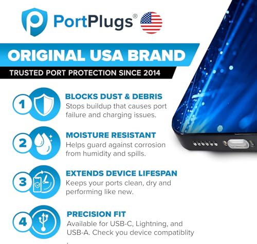 USB C 및 3.5mm 더스트 플러그 10쌍, 클리닝 브러시 포함, 블랙 | USB C 및 3.5mm 오디오 포트를 보호하고 먼지와 보푸라기를 차단하는 데 도움이 되며 재사용 가능한 커버, 컴팩트한 장치 관리 세트 - color: 블랙, 10쌍, size: 10 Pairs