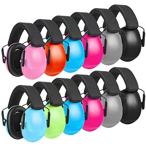 12 Pcs Kids Ear Protection Noise Cancelling Headphones Ear Muffs Bulk 27db Adult Noise Reduction Hearing Earmuff (Universal Fit (kids & Adults),Classic Style) - size: Universal Fit (kids & Adults), style: Classic