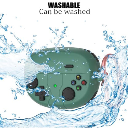 Silicone Case Compatible with Bose Ultra Open Earbuds with Cleaning Kit, Cute Game Design Soft Protective Cover Compatible with Bose Open Ear Cover - color: Green