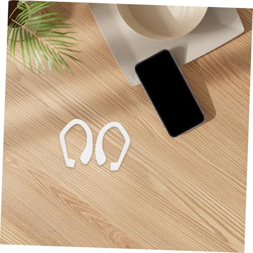 HOMSFOU 1pair Silicone Ear Hooks for Earbuds Slip Design for Running and Gym Comfortable Retention Compatible