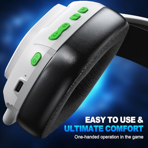 Wireless Gaming Headset for Fortnite & Team Play, 2.4GHz ≤20ms, 3D Sound | Bluetooth 5.4, 50mm Drivers, Noise-Canceling Mic, 50H Playtime, All-Day Comfort, for PS5 PS4 PC Switch & Mac