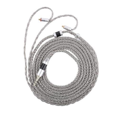 Linsoul Tripowin Zonie 16 Core Silver Plated IEM Cable, 2m Length | Extended Earbud Cord, HiFi Wired Earbuds Earphone Cable, in Ear Monitor Wire for Audiophile Musician, MMCX - style: MMCX