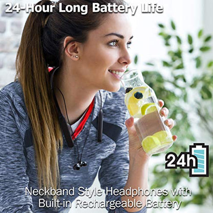 JVC Air Cushion Wireless Earbuds Headphones, Bluetooth 5.0, Water Resistant IPX4, Long Life Battery (up to 24 Hours), 3-Button Remote with mic - HAFX41WB, Black, Medium - color: Black