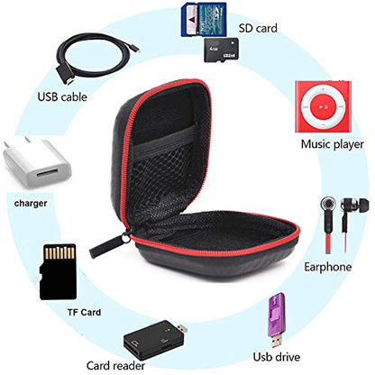 Katouigb FYSSHUO Waterproof Earbuds Carrying Case,Headset EVA Travel Storage Box for AirPods/Powerbeats/iPod/MP3/TF Card/U Disk/USB Cable/Keys/Charger/Earphones-2Pack