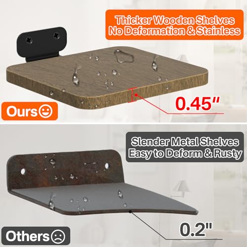 Pairs of Speaker Wall Mount for Sonos Speaker Mounts - Adjustable Floating Wall Shelves for Sonos One(Gen 2), One SL,Play:1, Roam 2, Era 100 and More Small Speakers Mounting Shelf