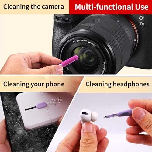 Keyboard Cleaning Brush Laptop Cleaner, 10-in-1 Computer Screen Cleaning Accessories for iPad iPhone, White - color: White
