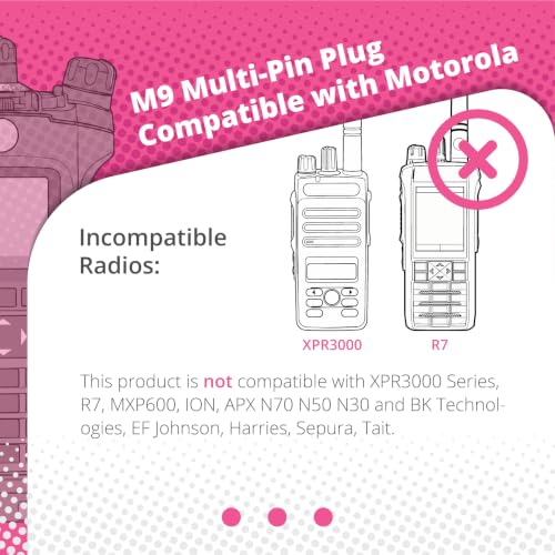 Arrowmax Speaker Mic Compatible with Motorola Radios APX-6000 XPR-7550e | Also Fits APX-8000/7000/4000 & XPR-7550/7350e, Shoulder Microphone with Clear Audio, Reinforced Cable, Rugged Build - size: 1 Piece