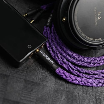 Linsoul Tripowin GranVia Upgraded OFC Headphone Replacement Cable - color: Purple, size: 1.5m