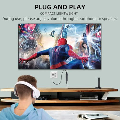 192KHz DAC Optical to 6.35mm TRS Stereo Converter,Optical Audio Cable to 1/4" AUX Cable Adapter,Digital to Analog Audio Converter for HDTV DVD Set-top Boxes(O-ptical to 1/4") Aux Cable - 3FT - size: 3FT