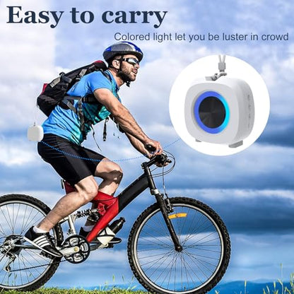 Bluetooth Speaker Portable Media Players Clear Loud Stereo Sound Deep Bass Wireless Speaker With Lights TWS IPX5 Waterproof Small Speakers Long Playtime for Home/Party/Outdoor/Beach Electronic Gadgets - color: Silver
