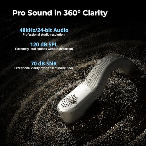 SmallRig Wireless Mic S70 (2 TX + 2 RX + Charging Case) - White | Invisible Microphone, USB-C and 3.5mm RX, Noise Cancelling for Vlog/ TikTok/ Interview etc. - color: White, style: 2 TX + 2 RX