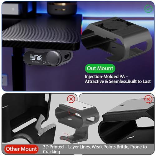 Under Desk Mount for SteelSeries Arctis Nova Pro, Elite and Omni Wireless Gaming Headset, Magnetic Holder for Arctis Nova Pro Wireless Base Station - style: Base Station Mount Only
