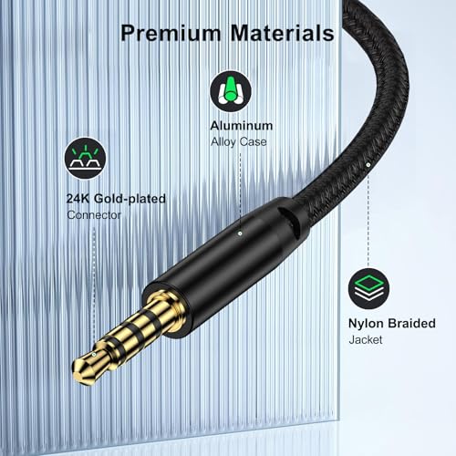 Headphone Splitter Adapter, 3.5mm 2 Female to 1 Male Dual Headphone & Microphone Jack Adapt er Audio Stereo Y Splitters Hi-Fi Sound Aux Extension Cable for Earphone Phone PS5 PS4 Switch Tablets - color: black