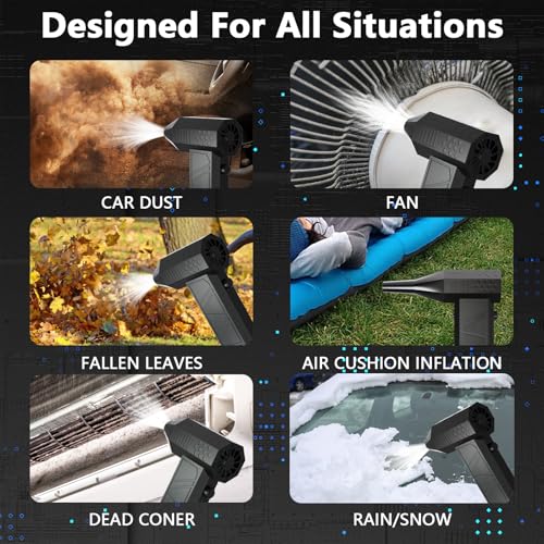 Compressed Air Duster, Electric Air Duster, Super Powerful 130000RPM Mini Air Blower Gun,Dust Blower for Computer Keyboard, Car Cleaning, Home, and Outdoor Use